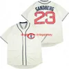 Stitched New College Baseball Wears Baseball 23 Ryne Sandberg Jersey Baseball Hall of Fame Jerseys 1942 1969 1994 White Blue Grey