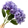 Decorative Flowers One Artificial Hydrangea Flower Branch Plastic Real Touch Laurustinus Stem With Green Leaf For Wedding Home Floral
