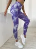 Leggings voor dames Asheywr Tie Dye naadloze vrouwen hoge taille buit tillen