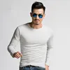 T-shirt da uomo T-shirt slim fit da uomo T-shirt in cotone da uomo T-shirt a maniche lunghe con scollo a V solido T-shirt da uomo T-shirt casual