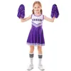 Cheerleading Girls Cheerleaders Costume Cosplay Football Dress Up Halloween Traje para crianças 230210