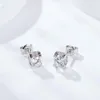 Boucles d'Oreilles ZYLIFELOVE -S925 Argent Sterling Tête de Taureau Tempérament Mariage Simple 0.3-1ct Moissanite Pour Dames Filles Style Français