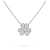 Naszyjniki wisiorka Dziczy Naszyjnik 3 liść Clover Clover Style Style Gold Rose Srebrne kryształ Diamond Mini mały