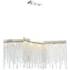 Pendant Lamps Italian Luxury Crystal Chandelier Living Room Dining Long Bar Porch Aisle Bedroom Model Villa Lamp