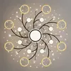 Nordic Starry Sky Led Ceiling Chandelier Dimmable Gold Black for Bedroom Children's Living Room Pendant Lights Lusters Luminaire 0209