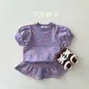 Kleidung Sets Koreanische Kinder Kleidung Sommer Top Kleinkind Mädchen Kirsche Rock Zwei Stück Anzug Kid Infant Baby Kleidung Set W230210