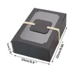 Gift Wrap Box Brown Black Kraft Paper Packing Box med transparent fönster Candy Cake Boxes Wedding Party Cookie Favor Gift Box Baby Shower Decor