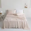 Bedding sets 3 4 Piece Simple Solid Color Different Size Printed Pillowcase Sheets Fitted Set For Bedroom 230210