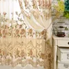 Curtain European Style Rice White Velvet Embroidery Cloth For Living Room Bedroom Villa Luxury High Grade Window Door Kitchen