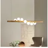 현대식 LED 유리 펜던트 멀티 볼 천장 매달린 램프 조명 거실 침실 장식 로프트 레스토랑 서스펜션 0209