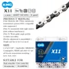 S Originele KMC X11 Silver Black 11-22-33 Speed ​​MTB Road Bicycle Chain 118 Links met Quick Link voor Shimano Bike Parts 0210