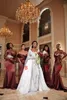 Off Ombro Mermaid Damas de dama de honra Vestidos 2023 Vestidos de festa de convidados de casamento africanos Vestido de noite negra Plus Size Madd of Honor Robes de Soiree GW0210