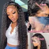 Lace Wigs Deep Wave HD Front Transparent al 180 200 Pour Femmes Cheveux Humains 30 Pouces Jarin 230210