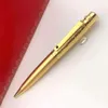 Luxury Santos Series CT Metal Ballpoint Pen Silver Black Golden Stationery Office Schoo Supplies Writing Smooth Ball Penns As G204A