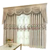 Cortinas de cortinas de estilo europeu para bordado de quarto de jantar de jantar de vida apagada