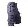 Shorts pour hommes Cargo droit hommes armée Camouflage Joggers avec fermeture éclair travail ample décontracté pantalons courts grande taille 5XL