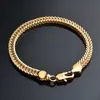 Link Chain Classic Shiny 18k Gold Snake Chain Bracelet Male Female Jewelry For Daily Party Travel Best popular Fast Shipping G230208