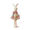 40 cm Stoffmaterial, gefüllter Hase, weißes Kaninchen in einem Blumenkleid, Festival-Geschenk, Kinderspielzeug, Heimdekoration