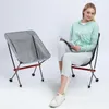 Camp Furniture Outdoor Ultralight Folding Camping Chair Bearing 150KG Picnic Hiking Travel Foldable Fishing Portable Chair Beach Moon Chair 230210