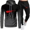 Herenpakken herfst winter heren sweatshirts sportkleding hoodies vrije tijd tracksuit 2023 streetwear hiphop trend modekleding