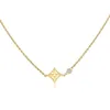 LW Biżuteria dla kobiety projektantki Złoty Srebrny Naszyjnik Oficjalne reprodukcje Diamond Najwyższa jakość darowizny dla dziewczyny z pudełkiem 010