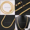 Link Chain Gold Chains Embossing Color Wholesale Twisted Singapore Diy Long Necklace For Women Men Jewelry Mens Necklaces Drop Deli Dhr7K