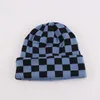 Basker Winter Acrylic Fashion Plaid tjockare stickad hatt Varma skallar Cap Beanie för män och kvinnor 226