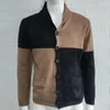 Pulls pour hommes Cardigan pour hommes Pull Casual Color-Block Manteau tricoté 2023 Automne Hiver pour hommes Vêtements Veste à tricoter MY828