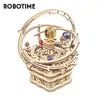 Блоки rokotime Rokr 84pcs rowtable DIY 3D Starry Night Wooden Model Building Block Block Music Box Toy Gift для детей для детей 230210