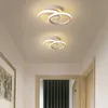 Lights Modern LED Ceiling light Corridor Lamp Two-ring round pendant lamp Bedroom living room Artistic lighting dia 24cm 0209