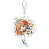Keychains Princess Linked Key Chain Coco Carole Pudding Cute Student Bag Pendant Animation PeripheralKeychains