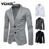 Abiti da uomo Blazer Primavera uomo lavorato a maglia Giacche da uomo casual in maglia Slim Business Brand Casaco Masculino Uomo Waite grigio 230209