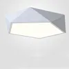 Światła sufitowe Kreatywne geometria Lampki LED Lampy do sypialni balkon w salonie pusta czarna biała 420 mm 24w 24w domowa