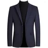 メンズスーツメンズカシミアブレイザージャケットコートビジネスカジュアルスーツ品質の男性スリムフィット4x