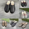 Designer Slippers Princetown Mules Loafers Womens Men Slides Leather Fur Slipper Warm Loafer Metal Chain Shoes Mens Lace Velvet Slippers