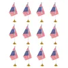 Столовая ткань флаг американских флагов в США мини -декор настольная палочка июльский день США.