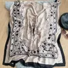 Sciarpe di seta pura 2023 Donna Bandana di seta reale Foulard di seta floreale Stampa Fazzoletto da spiaggia Foulard per donna 90x180cm