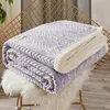 Deken winter dubbele lagen koraal fleece verdikte quilt grote gezellige worp voor bank sprei op het bed 230209