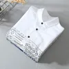 Men's Casual Shirts Summer Chinese Style Cotton And Linen Shirt Men Short Sleeve White Print For Retro Breathable Mens Clothing Tops