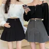 Skirts Pleated Skirt Women Y2k Harajuku White Pencil Skirt Uniforms Safety Pants Summer Solid Color Casual Mini Kawaii Skirt Fashion 230209