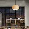 Lights Modern Hand Woven Bamboo Ceiling Chandelier Kitchen Dining Table Restaurant Led Hanging Lamp Indoor Decor Suspension Light 0209