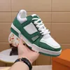 Designer Trainers Causal Shoes Green Platform Sole Sneakers Fashion Luxury Designers Leather Red Blue Leather Overlays Platform Sneakers Size 35-46