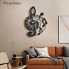 Väggklockor horloge mural vintage klocka dekorativ modern design svart vardagsrum lyx klistermärke 3d akryl spegel kök tyst