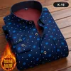 Men's Casual Shirts Men Fleece Shirt 2023 Autumn Winter Male Long Sleeve Plaid Thick Lined Soft Flannel Warm Dress 5XL