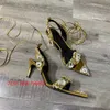 Women Sandals Wedding Crystal New Rhinestone High Heels and Low Heel Ankle Strap Party Pointed Toe Sexy Shoes Candy Color Big Size 43 T230208 8aa9b Cy