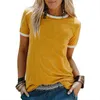 Vente en gros de couleur unie en vrac T-shirt Womens Stretch Fabric Printing