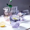 New Leadfree Crystal Egg Cup Wine Glass Tumbler Modern Large Capacity Ionplated Rainbow Transparent Household Living Room Crafts