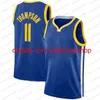 Staat Stephen New 30 Curry 11 Thompson Basketball Jersey Men Blue White Black Basketball Jerseys 2020