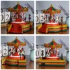 Figuras decorativas de Natal apresenta sua namorada com uma caixa de música de Natal Merry Go Round Birthday Gift e para a namorada