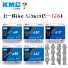 دراجة KMC سلسلة الدراجات E9 E10 E11 E12 سلاسل 9S 10S 11S 12S Ebike 130/136 Links Anti-Rust Electric Sport Bicycle Parts 0210